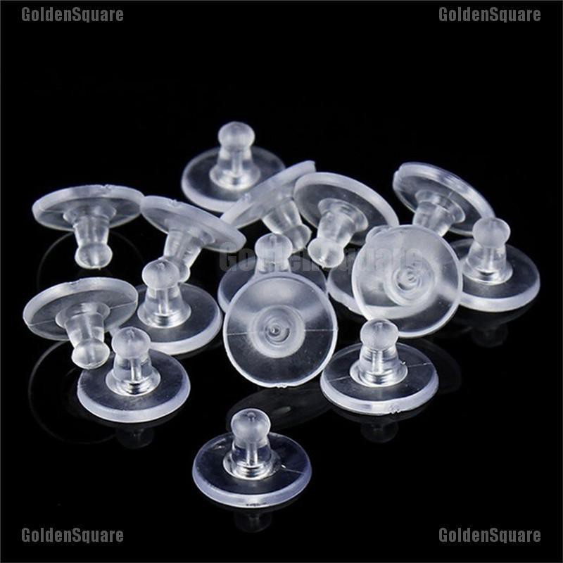 Set 50 Nút Silicone Mềm Chặn Khuyên Tai