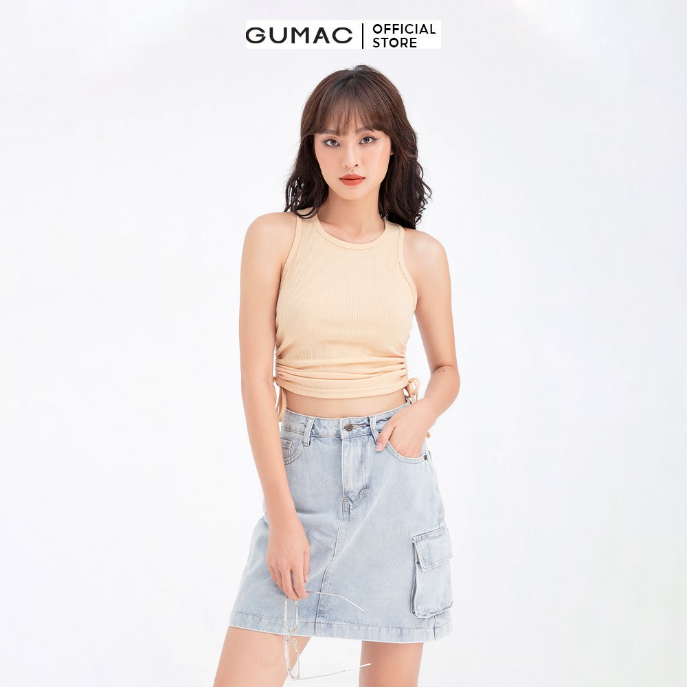 [Mã WABRGU152 giảm 10% tối đa 50k đơn từ 250k] Chân váy jean phối túi GUMAC VJB6118 | BigBuy360 - bigbuy360.vn