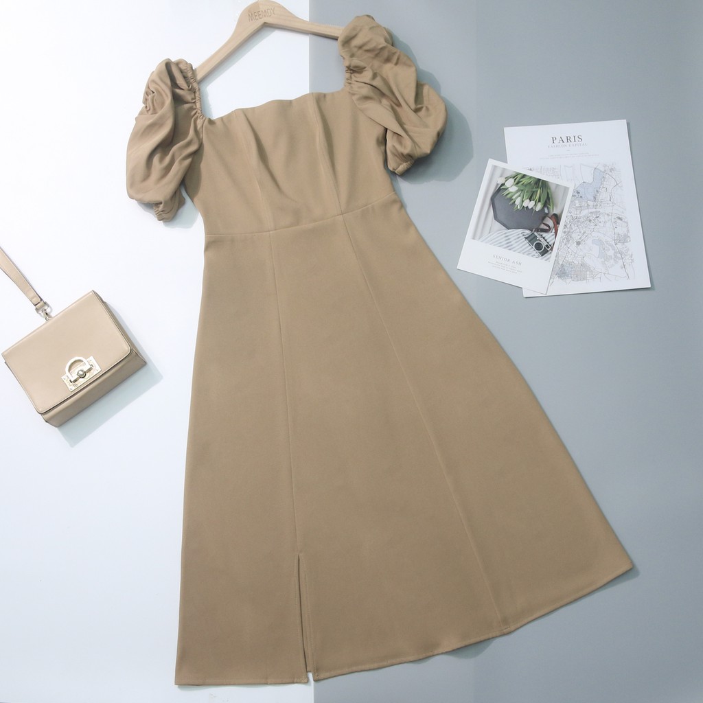 Đầm cổ vuông tay bồng MEEMDY | BigBuy360 - bigbuy360.vn