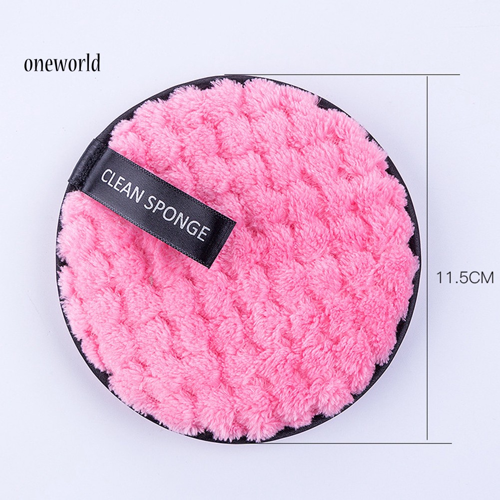 OW✪Soft Magic Clean Sponge Makeup Remover Powder Puff 2 Sided Microfiber Cloth Pad