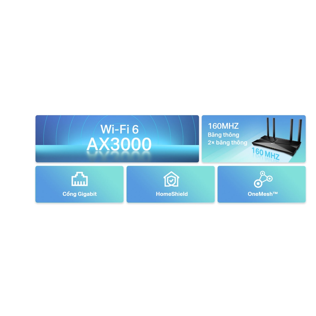 [Mã 154ELSALE2 giảm 7% đơn 300K] [Hỏa Tốc - HCM] Bộ Phát Wifi TP-Link Archer AX53 Chuẩn Wifi 6 AX3000 - Ngoc Vien Store