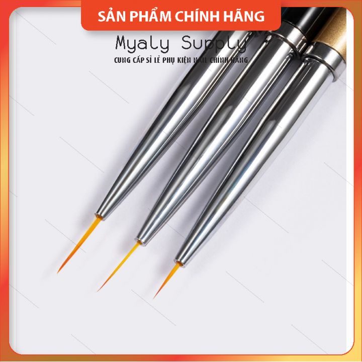 Cọ Nét Nail Cán Gỗ Nét Nhỏ Mảnh Dài Bộ 3 Cây SP000213