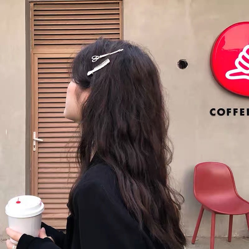 Kẹp Tóc Mỏ Vịt Bằng Kim Loại Phong Cách Punk Cá Tính