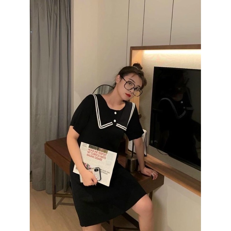 Đầm Suông Thuỷ Thủ Tay Con BigSize 65-85Kg [Hình Thật Chính Chủ] | BigBuy360 - bigbuy360.vn