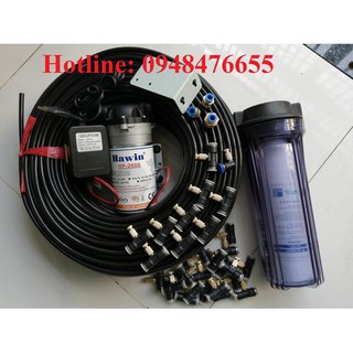 Bộ máy phun sương tưới lan 30béc 60m dây