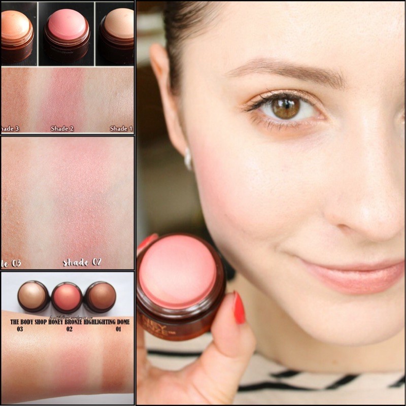 Má hồng dạng kem The Body Shop Honey Bronze Highlighting Dome Shade 2 Blush