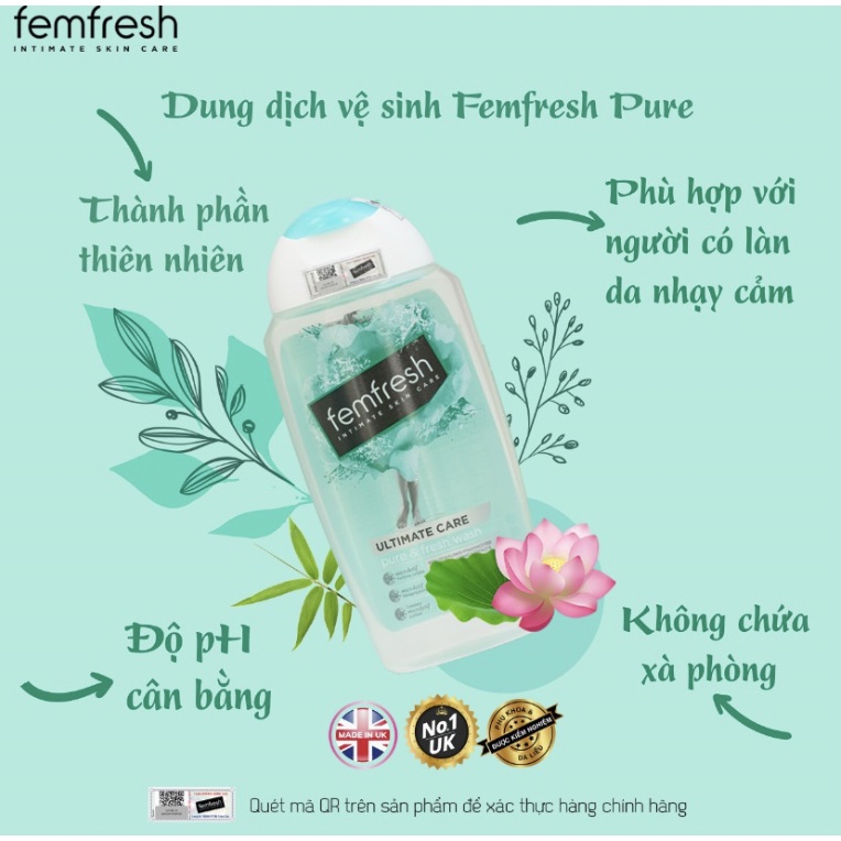 Dung Dịch Vệ Sinh Phụ Nữ Femfresh Wash 250ml