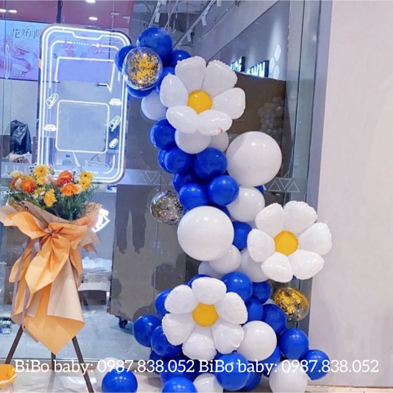 Bóng hình hoa cúc daisy trang trí sinh nhật mẫu Hàn Quốc