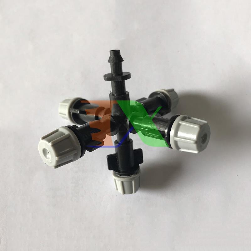 Bộ 5 đầu tưới Phun sương 40Lit/h Đầu phun sương Tưới cây làm mát + khởi thủy 4/7mm