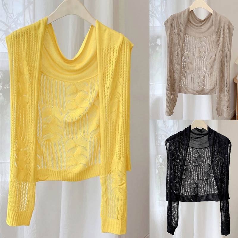 Áo Choàng Chống Nắng Dáng Ngắn Siêu Nhẹ Thời Trang Đi Biển Cho Nữ