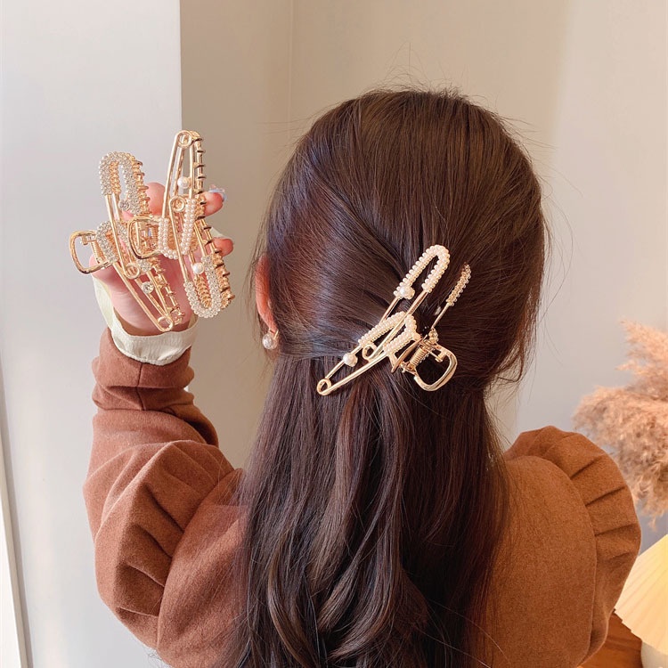 Kẹp Tóc Hợp Kim Đính Đá Và Ngọc Trai Giả Thời Trang Dành Cho Nữ
