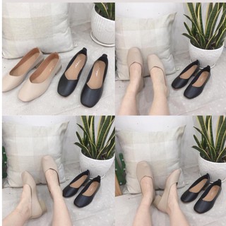 Giày búp bê trơn gót 3p - g33