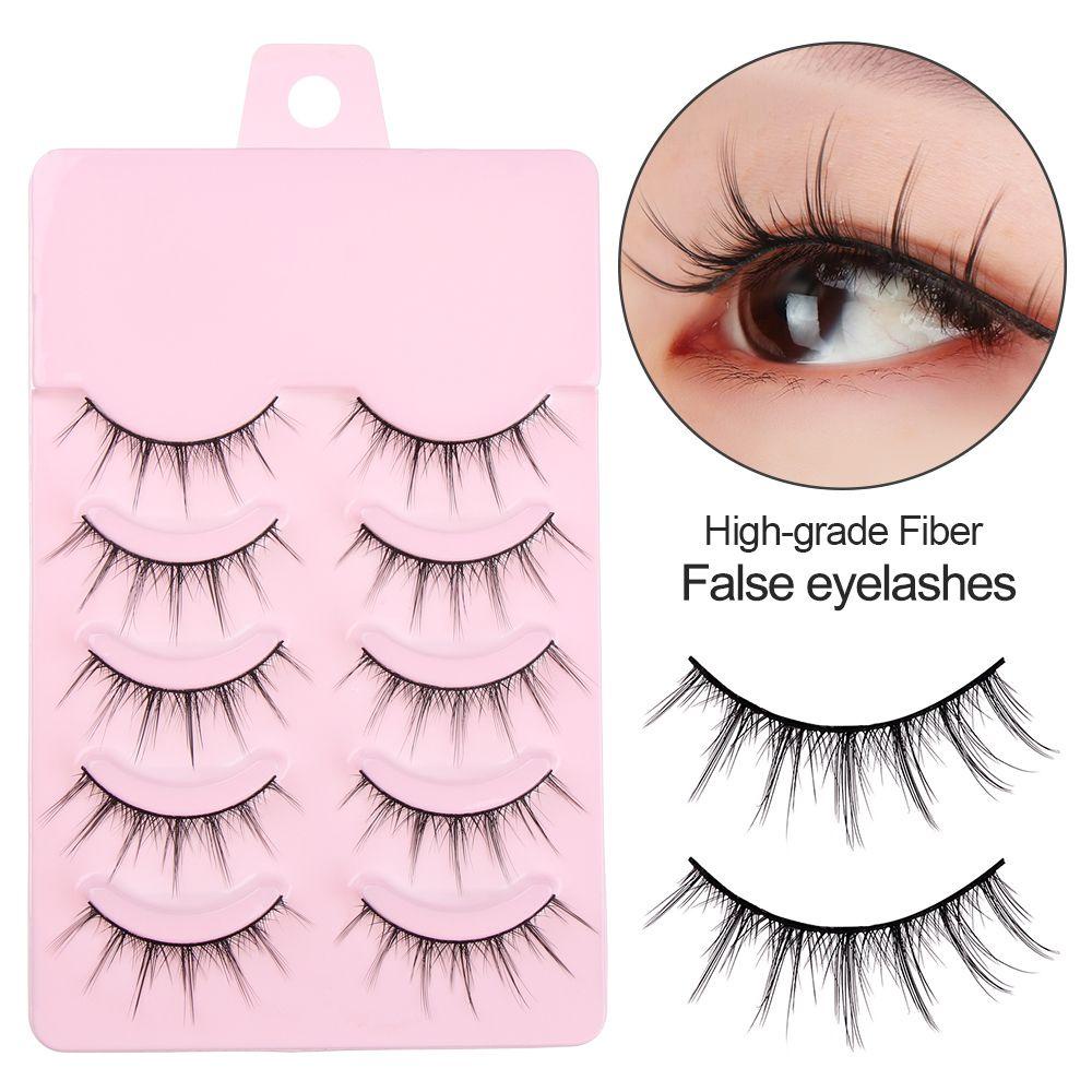 HS Set 5 Cặp Lông Mi Giả Tự Nhiên Trang Điểm Hàng Ngày Cho Bạn Gái