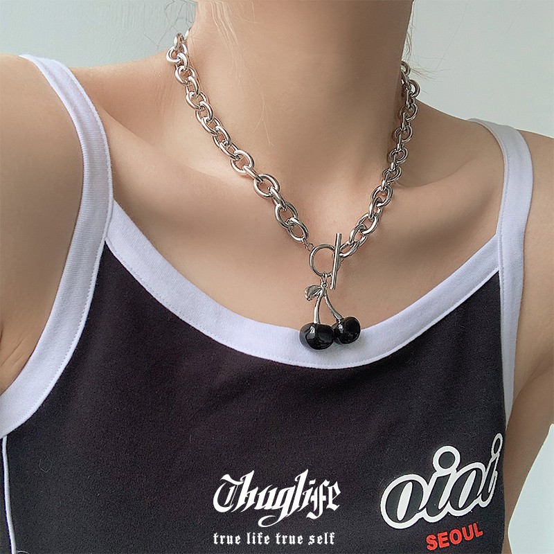 Vòng Cổ Mặt Hình Trái Cherry Xinh Xắn Dành Cho Nữ