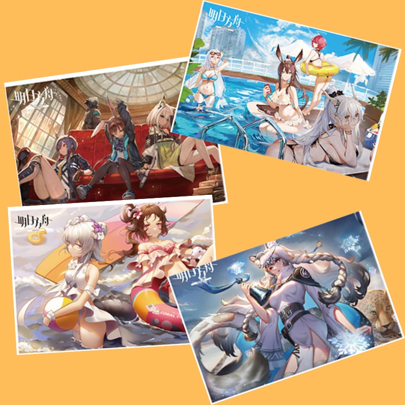Arknights Set 8 tấm tranh poster anime siêu chất size to bự
