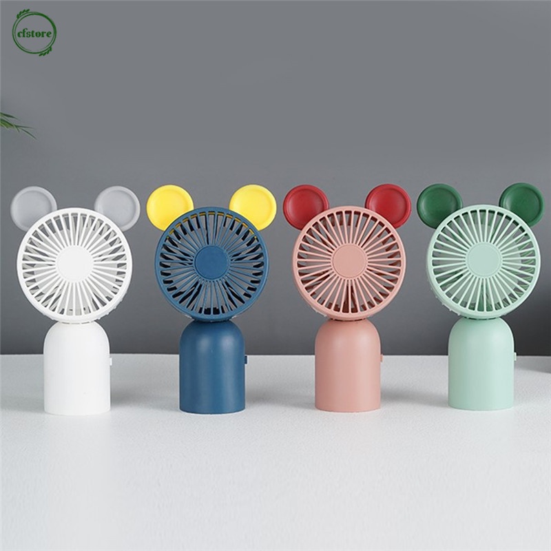 Quạt Mini Cầm Tay 3 Tốc Độ Dễ Thương Có Thể Điều Chỉnh Kèm Sạc USB Tiện Dụng Cho Gia Đình / Ngoài Trời