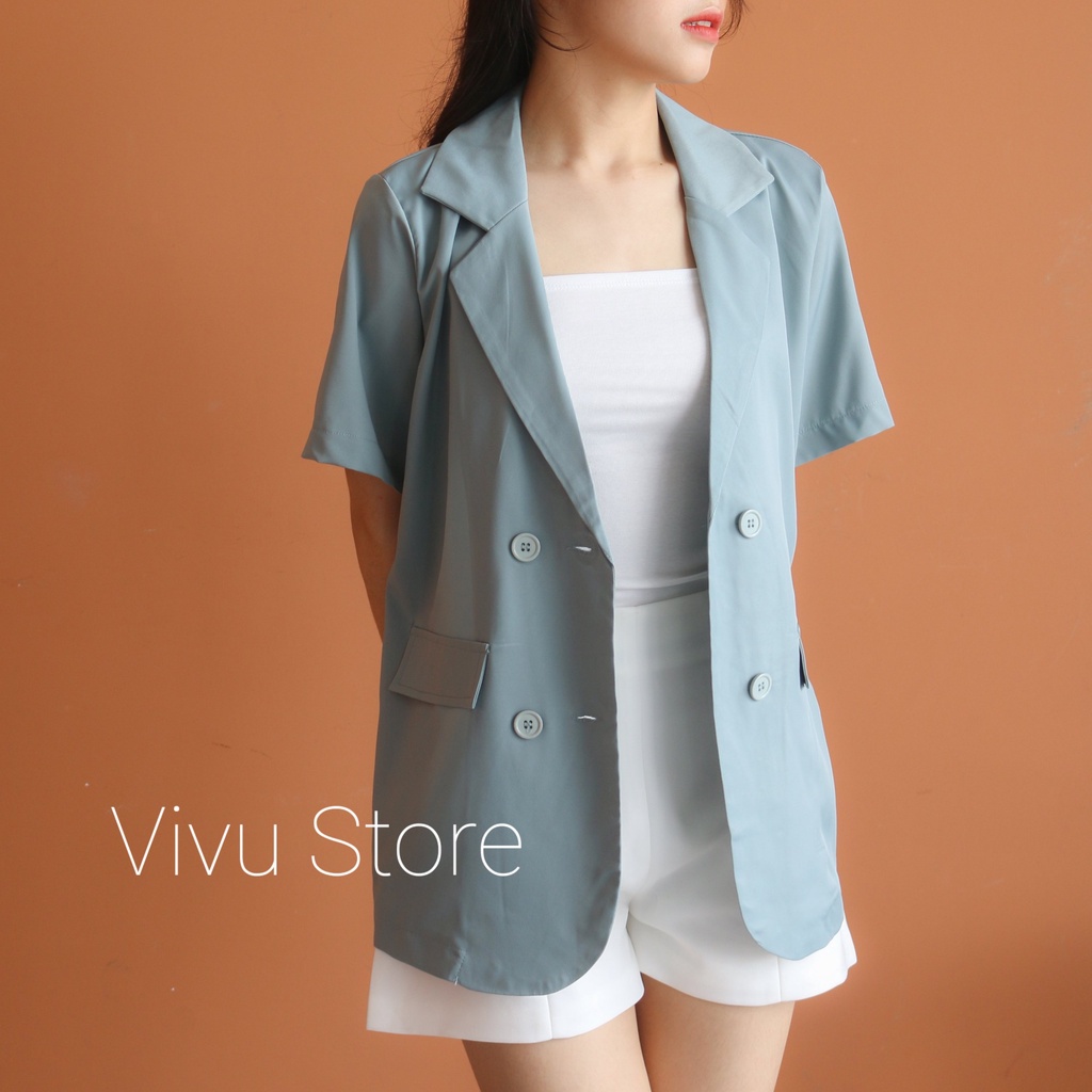 [Ảnh thật] Áo khoác blazer phong cách Hàn Quốc 2 lớp 4 cúc mẫu mới Áo vest nữ khoác ngoài | BigBuy360 - bigbuy360.vn