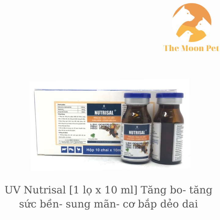 UV Nutrisal [ 1 lọ x 10ml] Gà đá tăng bo- Tăng sức bền, sung mãn- Cơ bắp dẻo dai
