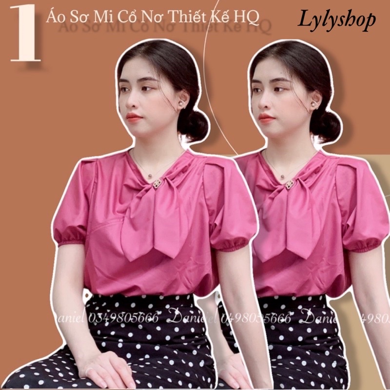 Áo Sơ Mi Cổ Nơ Hàn Quốc Tiểu Thư Chất Đẹp