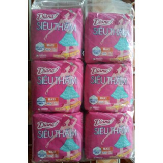 Combo 6 gói BVS Diana Siêu Thấm có cánh (1 Gói x 8 miếng)