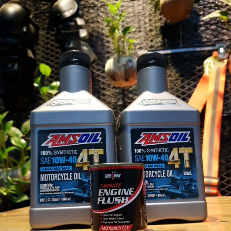 [FREE SHIP] COMBO SÚC ĐỘNG CƠ Thunder + nhớt Amsoil 4T chai 946ml, mua kèm giá tốt mua nhớt Amsoil 4T và súc thunder