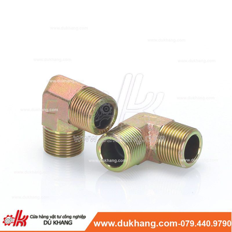 Co nối thủy lực 2 đầu ren ngoài sắt 7 màu