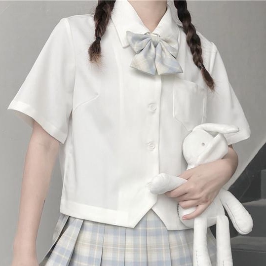Áo Sơ Mi Trắng Ngắn Tay Thời Trang Mùa Hè Cho Nữ