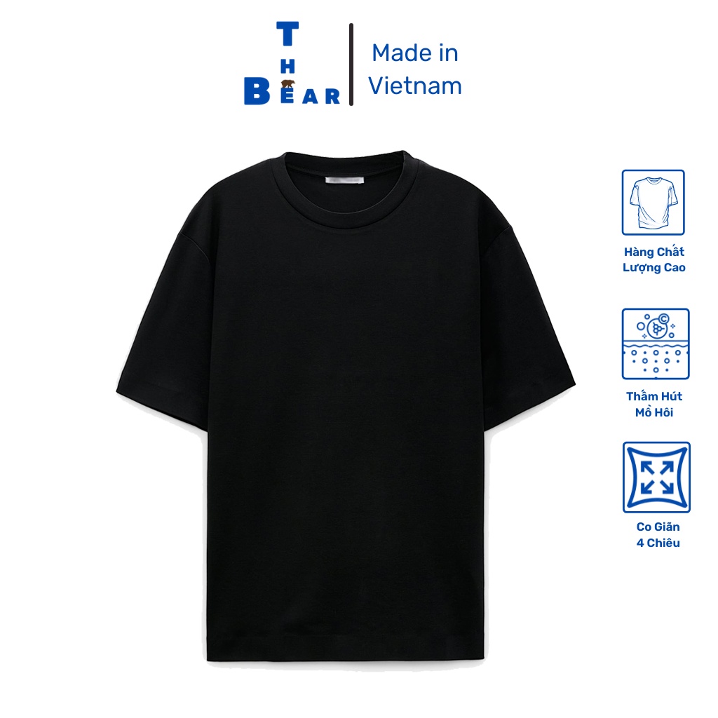 Áo thun nam  - Áo thun Unisex cho cả phái nữ - Áo phông form rộng - Kiểu đơn giản - THE BEAR -MS7
