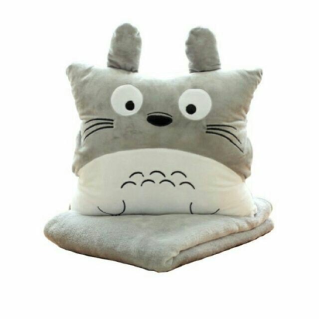 Gối 3 trong 1 Totoro tròn vuông Văn phòng đa năng