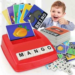 For Kids English Word Learning Machine Puzzle Toy Letters Card Spelling Game Toys Educational Toy