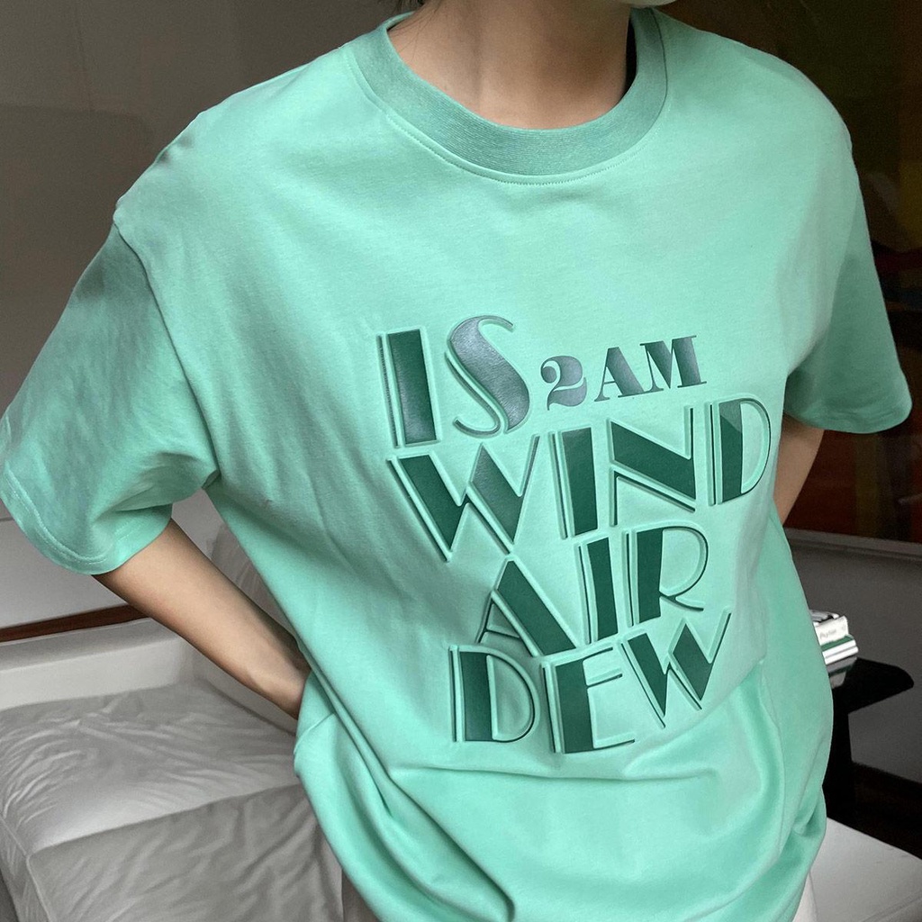 Áo Thun Cotton Cổ Tròn Tay Ngắn Dáng Rộng In Chữ Phong Cách Harajuku Thời Trang Mùa Hè Hàng Mới Dành Cho Bạn Nữ 2022