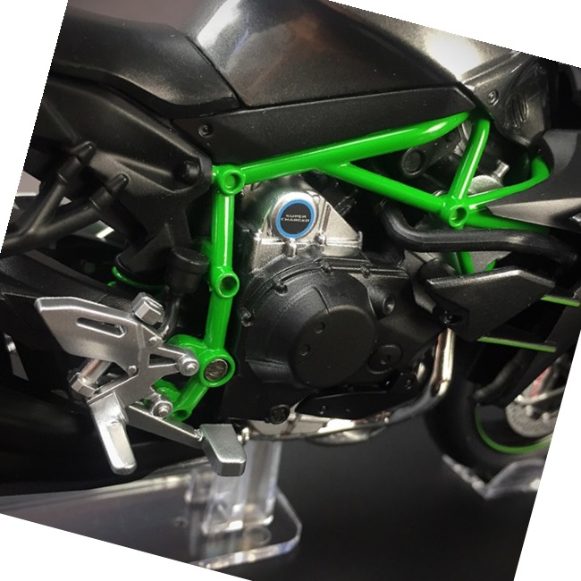 . 1:12 KAWASAKI ninja h2r xe máy h2 mô hình mô phỏng bộ sưu tập hợp kim