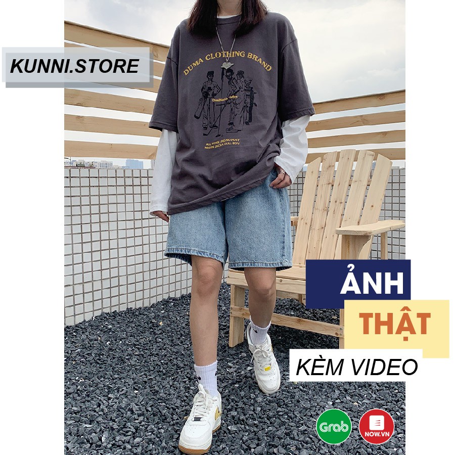 Quần short jean nữ ngố ống rộng Kunni Store