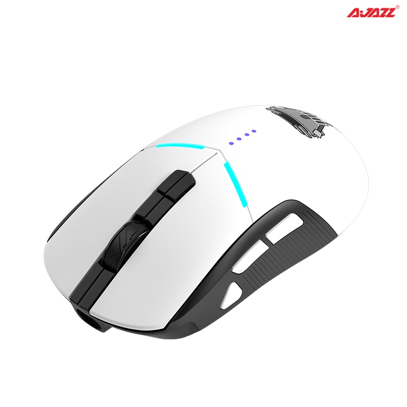 Chuột Không Dây Ajazz DMW150 RGB Black/White- Dual mode 2.4G/ Type-C Gaming Mouse