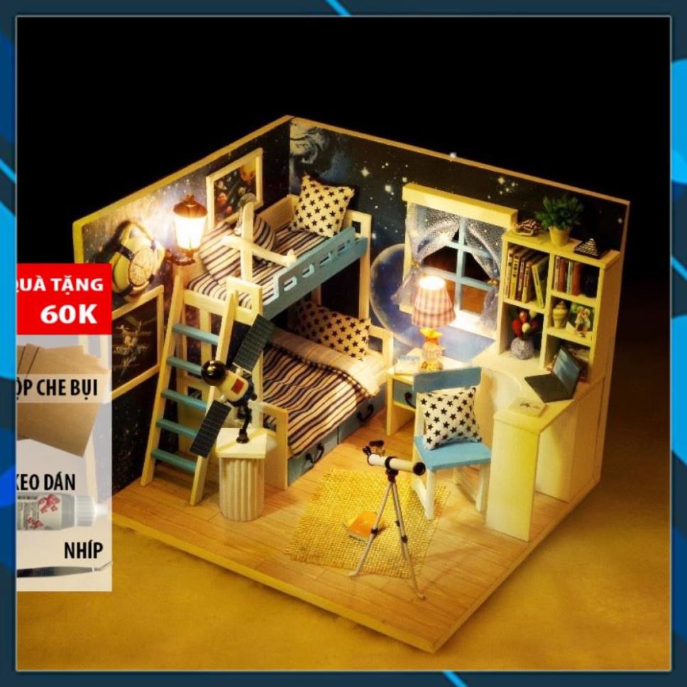 Mô hình nhà búp bê gỗ DIY Nhà búp bê có đèn Dream of Sky Toy World