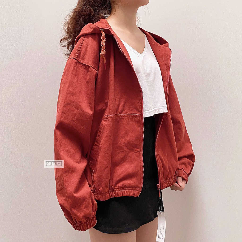 Áo Khoác Kaki Nón Basic GINNY | Áo Khoác Nữ Kaki Có Nón  | Áo Khoác Kaki Nữ Đẹp Có Mũ | Đơn Giản | Nhiều Màu | BigBuy360 - bigbuy360.vn