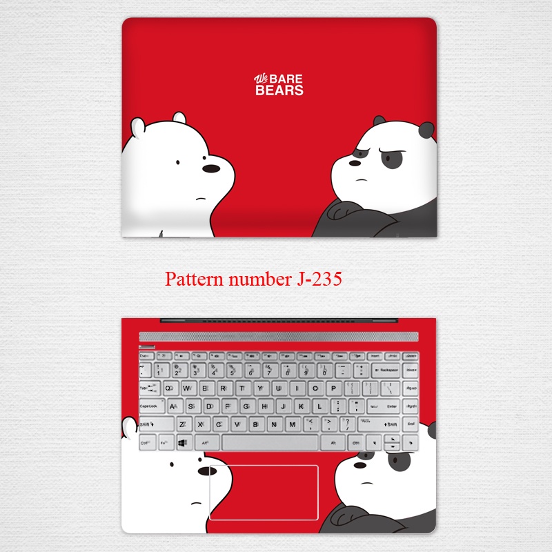 2 Miếng Dán Hình Kumamon Cho Laptop 12 13 14 15.6 Inches Notebook HP 455 G7 455R EliteBook 850 EliteBook 450