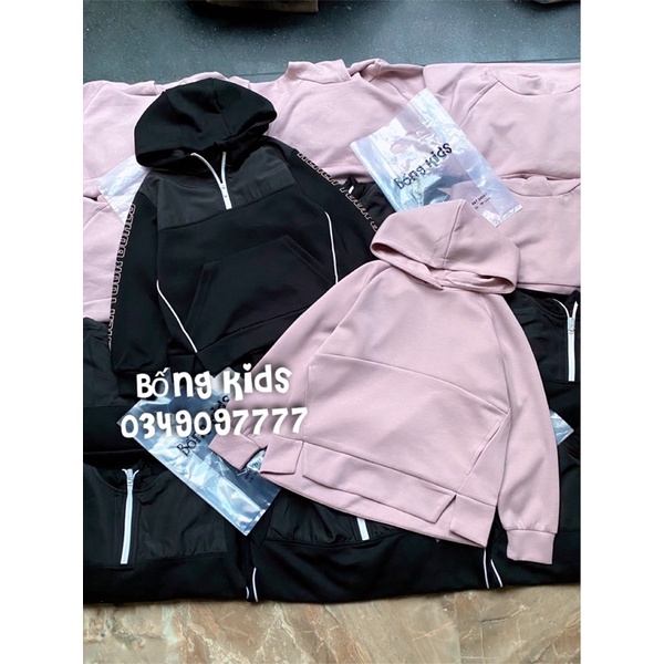 Áo Hoodie Vải Ép Bé Gái Thể Thao ZR