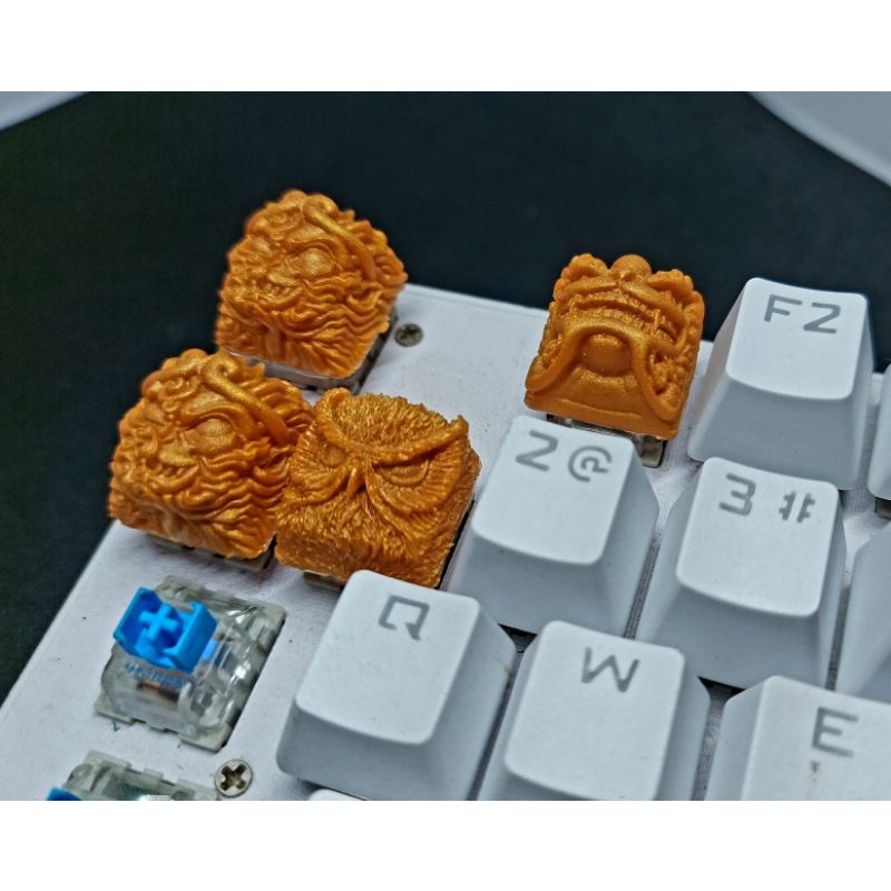 Keycap resin màu nhũ đồng trang trí bàn phím cơ