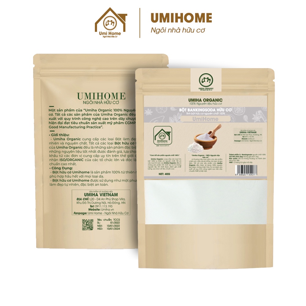 Bột đánh trắng răng UMIHOME (85g) - Đánh trắng răng hiệu quả với thành phần Banking Soda làm tẩy trắng răng an toàn