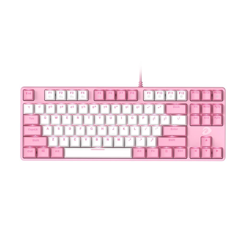 Bàn phím cơ DareU EK87 Multi LED / Pink White switch