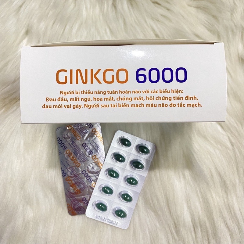 Hoạt huyết dưỡng não Ginkgo 6000- sự kết hợp giữa Ginkgo biloba với Bilberry và Coenzym Q10