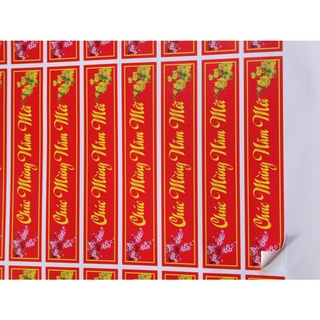 Sticker, tem nhãn dán chúc mừng năm mới (combo 10 tem )