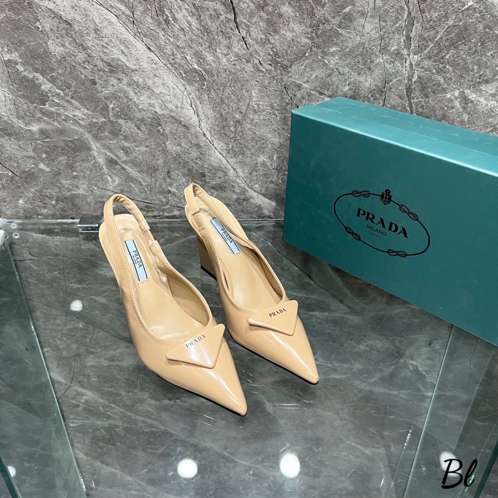Sandal Prada 2 Màu Đen Kem Full Size 35-39