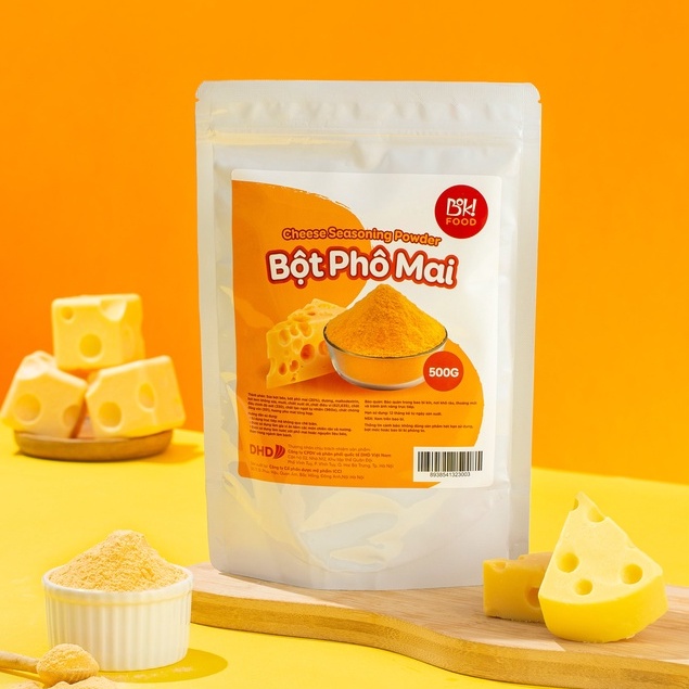 Bột phô mai Hàn Quốc Bok Food 1kg lắc bánh gạo,khoai,gà rán (kết hợp hài hòa giữa vị mặn ngọt của phô mai)