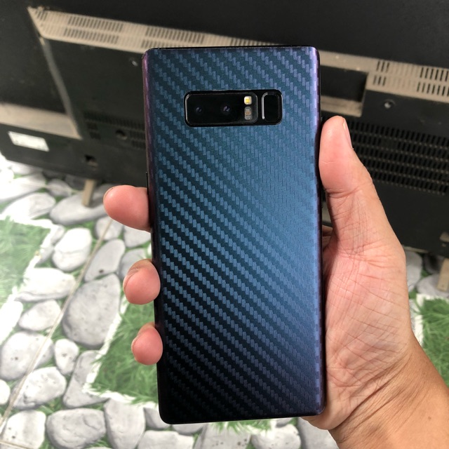 Dán Lưng Note 8 Skin vân Carbon Fiber