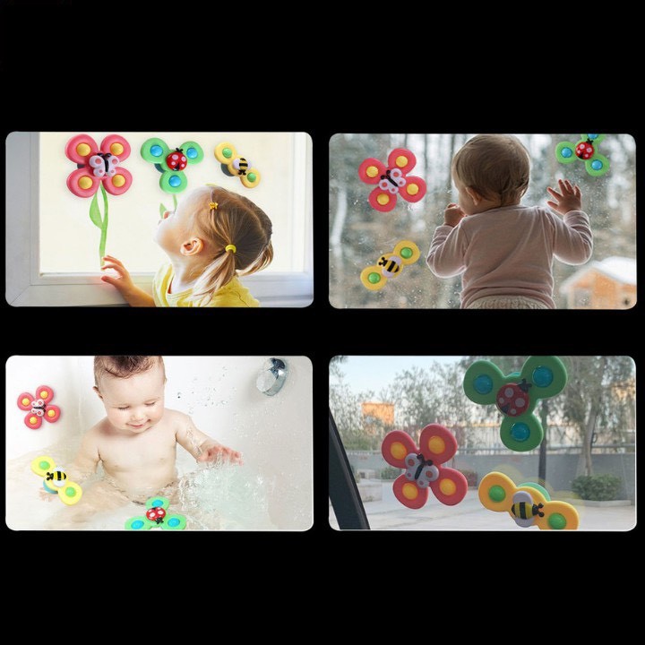 Set 3 đồ chơi con quay chong chóng spinner hình côn trùng vui nhộn cho bé ,Nhựa An Toàn Cho Bé Thoải Mái Vui Chơi