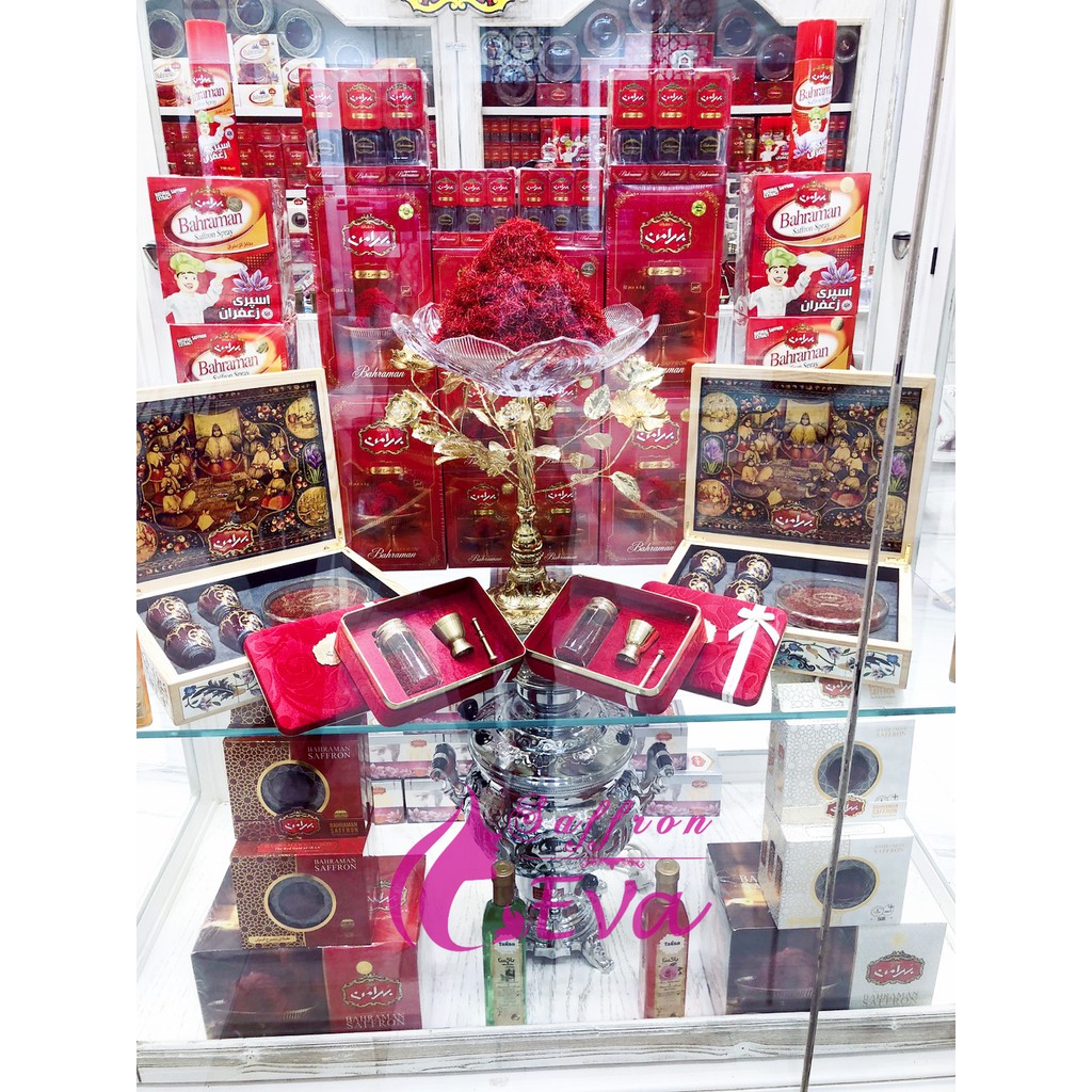 Combo 20 hộp 1gram Saffron loại 1 Super Negin thương hiệu Bahraman  / Nhụy Hoa Nghệ Tây (hộp thiếc)