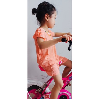 bộ đồ hè cho bé gái lanh đũi