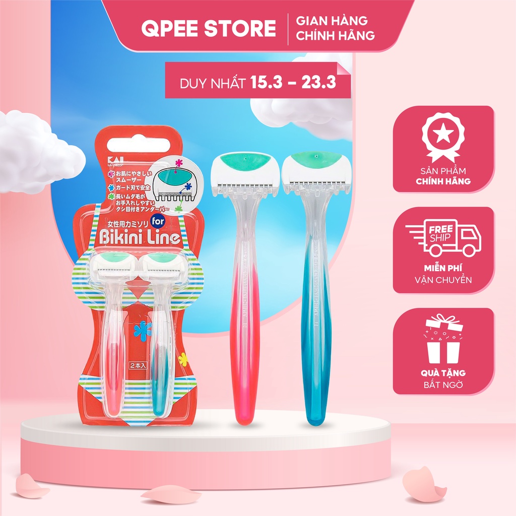 Set 2 dao cạo vùng Bikini KAI Nhật Bản - QPEESTORE